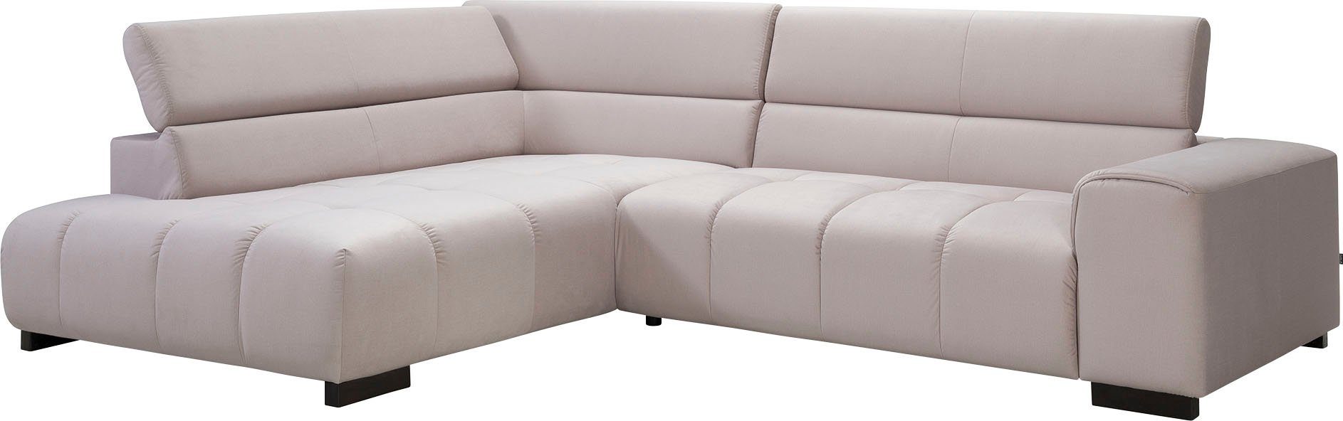 verstellbaren Ecksofa, Kissen fashion - sofa exxpo und Bettfunktion mit Kopfstützen, wahlweise mit 3