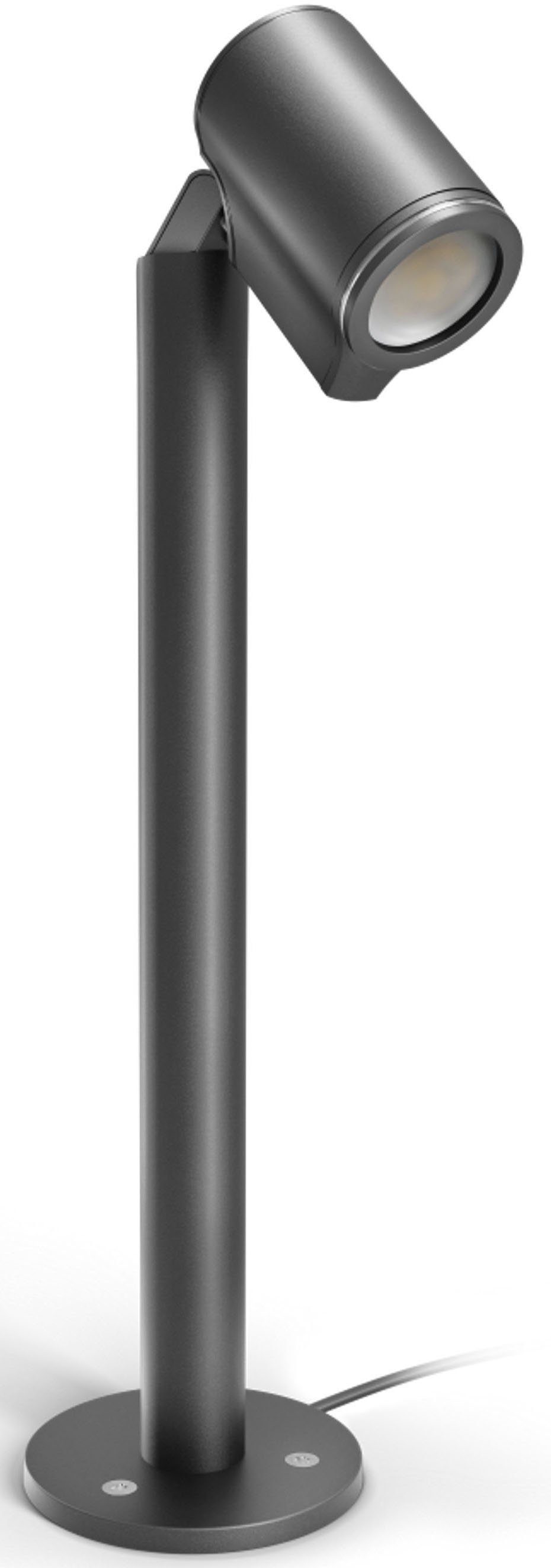 steinel LED Gartenstrahler Spot Way, Tageslichtsensor, LED wechselbar, Warmweiß
