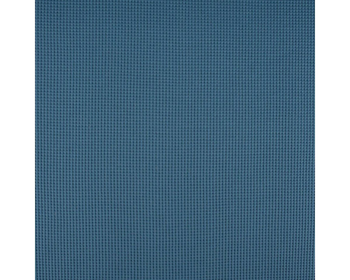 Thumbnail - SCHÖNER LEBEN. Stoff Organic Bio Waffeljersey Waffelstrick einfarbig jeansblau 1,45m Breite, allergikergeeignet