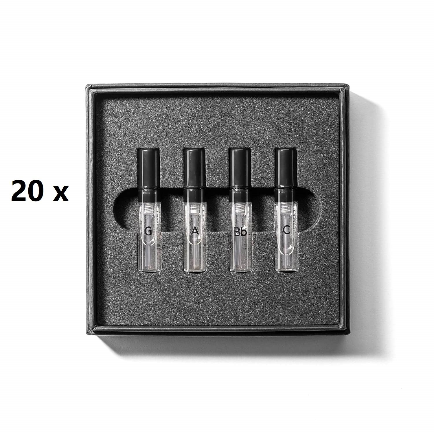 GAMMON Eau de Parfum 20 x Black Notes Parfum Herrenduft mit langanhaltendem 20% Parfum-Öl, 20-tlg.