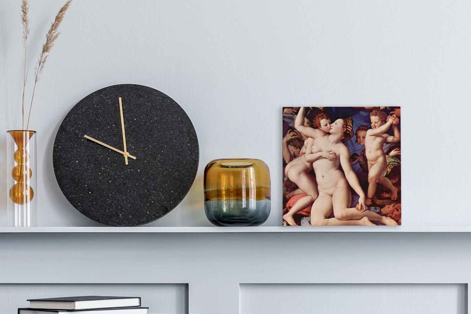 OneMillionCanvasses® Leinwandbild Venus, Amor, Torheit und Zeit - Leonardo  da Vinci, (1 St), Leinwand Bilder für Wohnzimmer Schlafzimmer | Poster