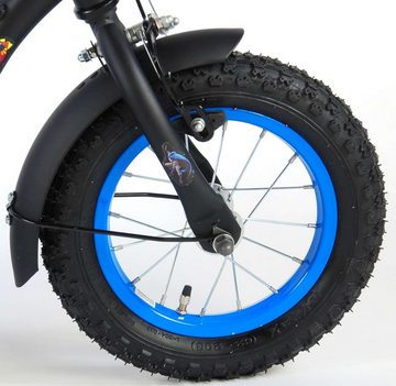 TPFSports Kinderfahrrad DC Batman 12 Zoll, 1 Gang, (Jungs Fahrrad - Rutschfeste Sicherheitsgriffe), Kinder Fahrrad 12 Zoll mit Stützräder Laufrad Jungen Kinderrad