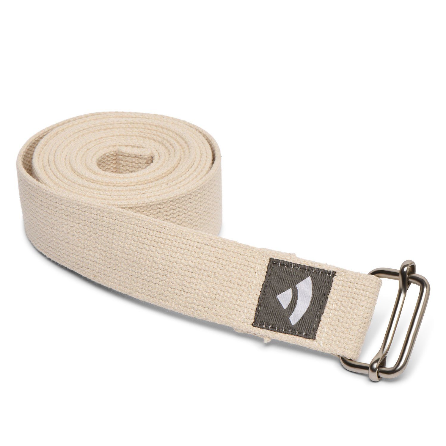 bodhi Yogamatte Yogagurt mit Schiebeschnalle ASANA BELT 2,5m, Metall natur von bodhi