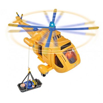 SIMBA Spielzeug-Hubschrauber Wallaby II Feuerwehrmann Sam mit Figur, Licht Sound Helikopter Spielset
