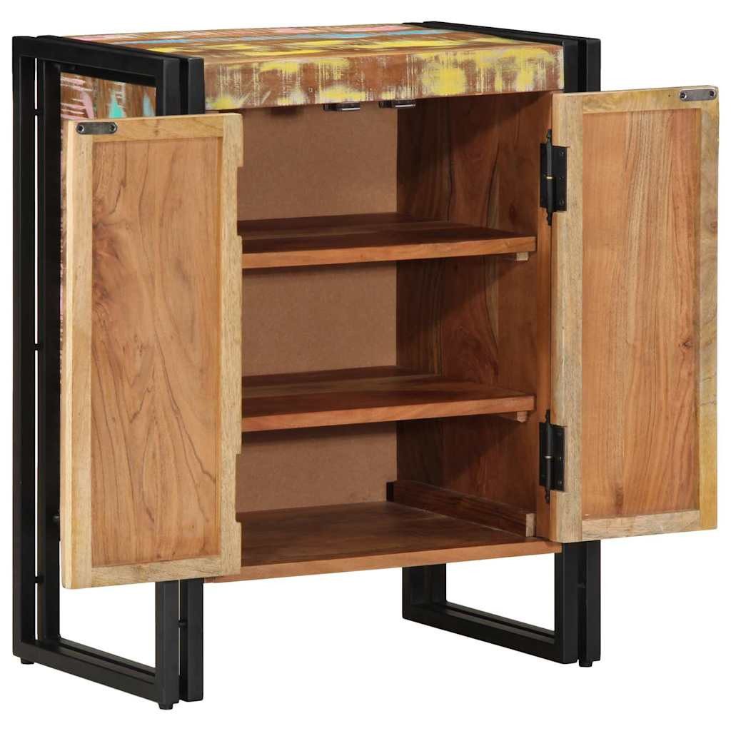 vidaXL Schuhregal Schuhschrank Mehrfarbig 56 x 35 x 70 cm Massivholz Altholz, 1-tlg.