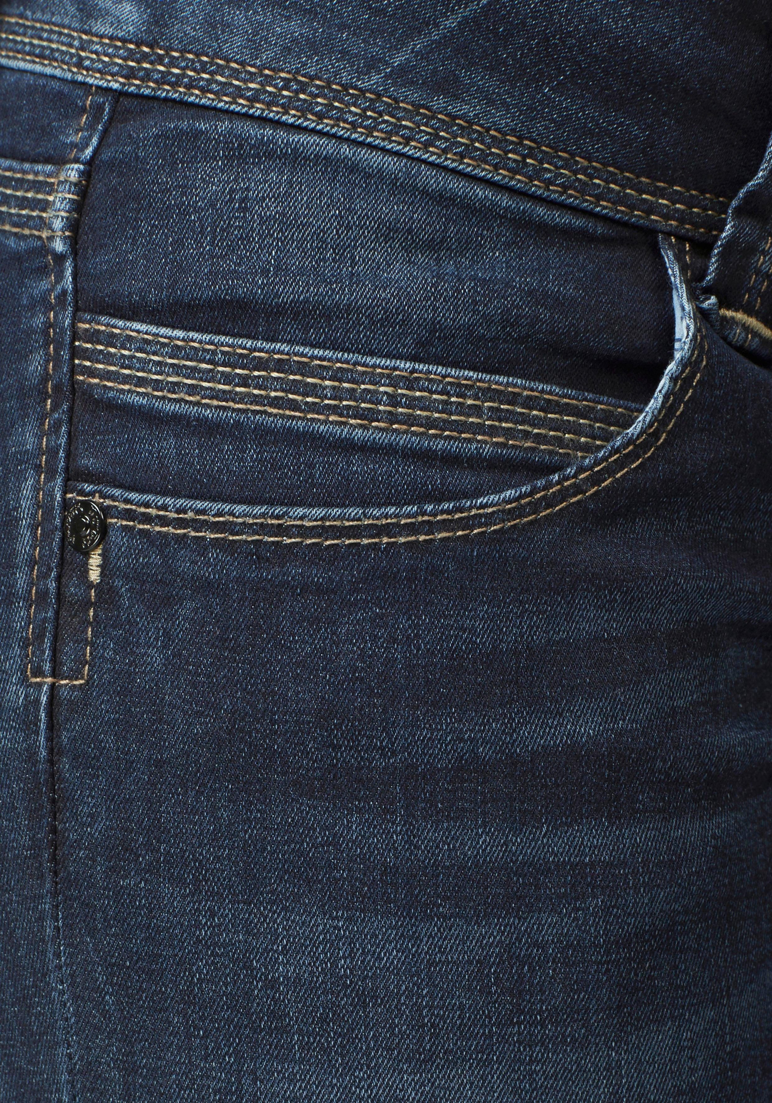 VENUS dark Pepe Badge Jeans H06 Regular-fit-Jeans mit ultra stretch
