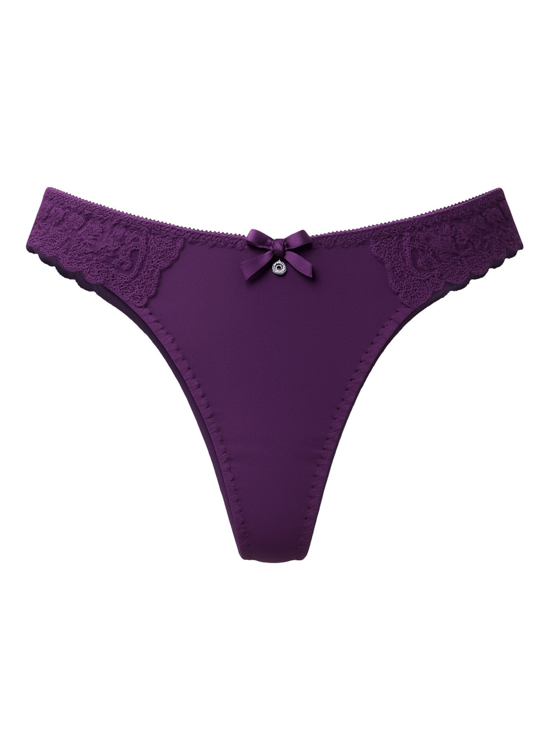 Elegant Love Tangaslip Damen Slip aus Spitze – Komfortabler Tanga mit Schleife Sexy String mit femininem Detail – Stilvolle Unterhosen für den Alltag