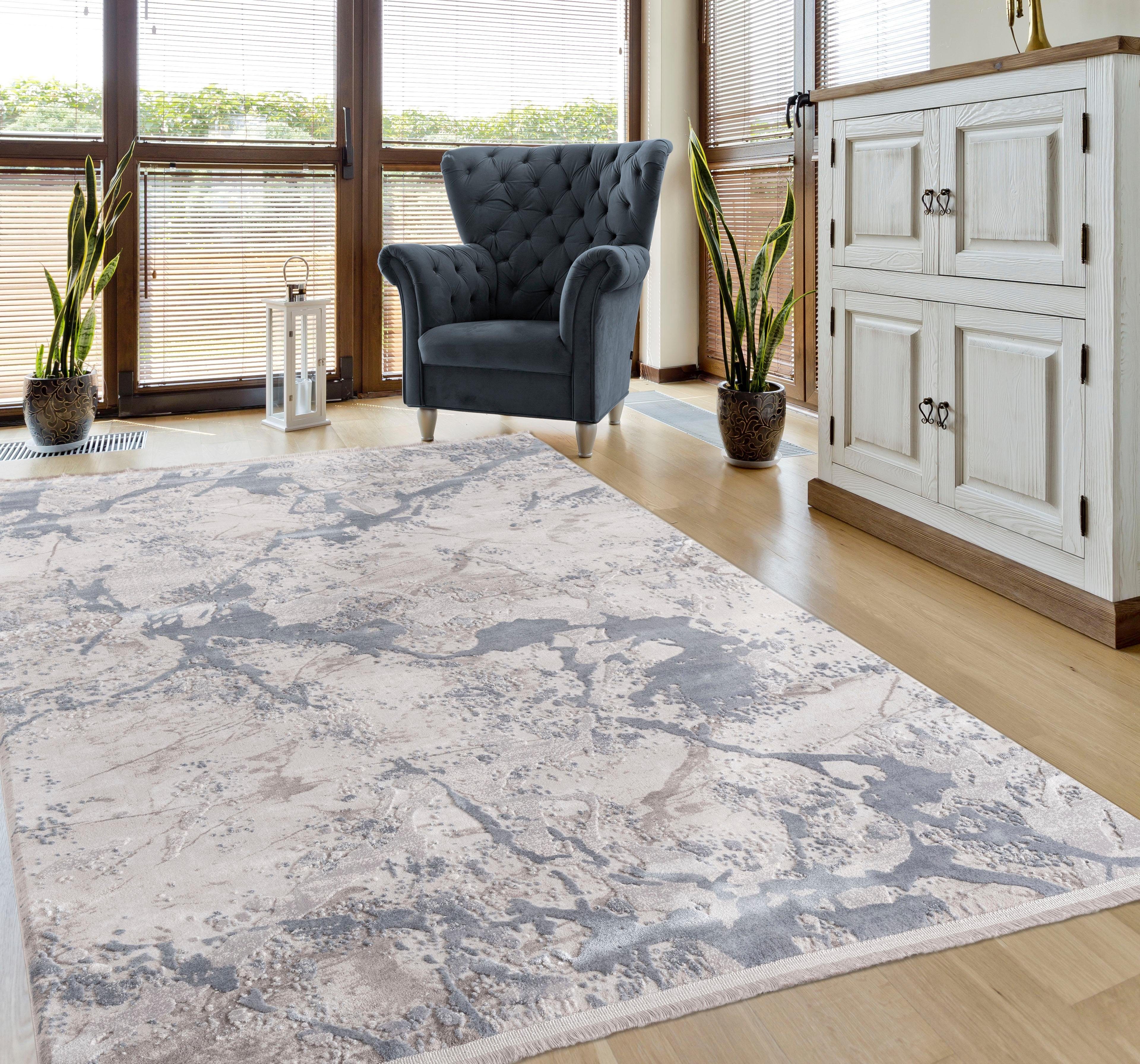 Sanat Teppich Resim 2064, rechteckig, Höhe: 12 mm, Wohnzimmer, Kurzflor, Orient Optik