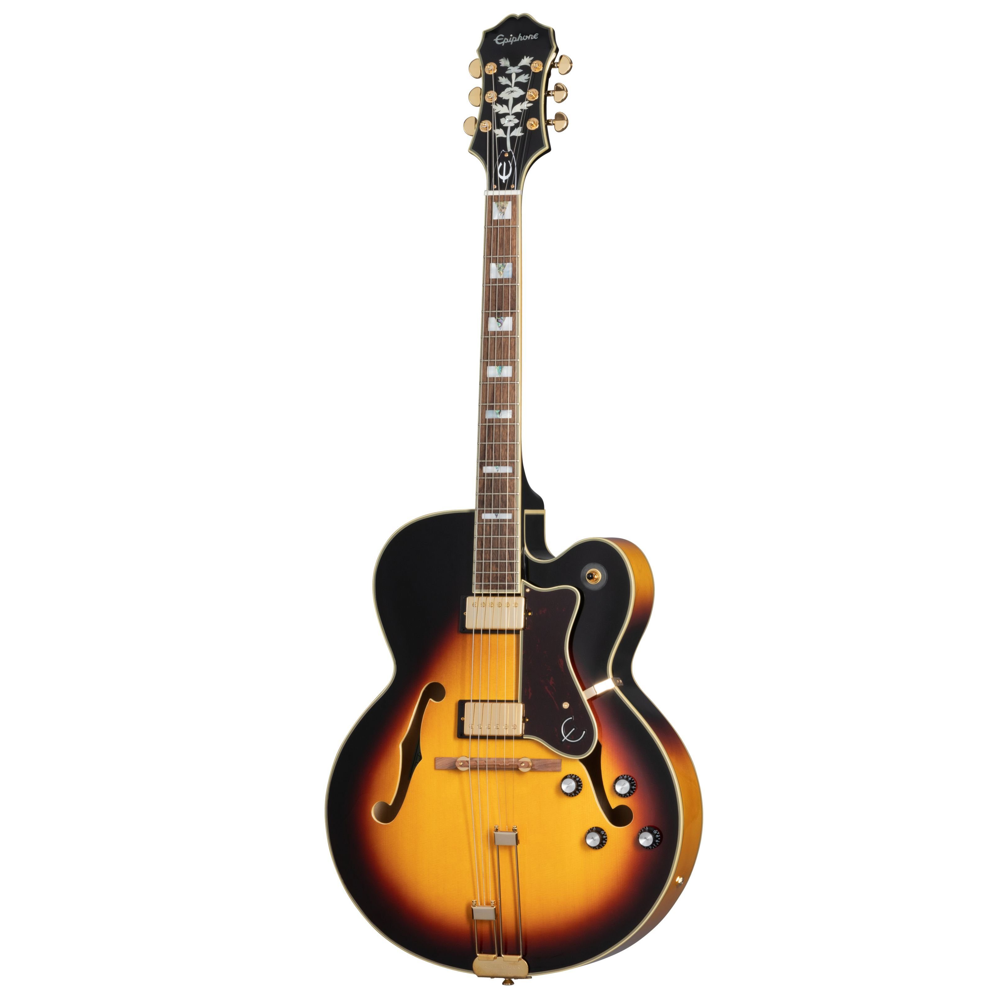 Epiphone Halbakustik-Gitarre, Halb-Akustik Gitarren, Hollow-Body Modelle, Broadway Vintage Sunburst - Halbakustik Gitarre