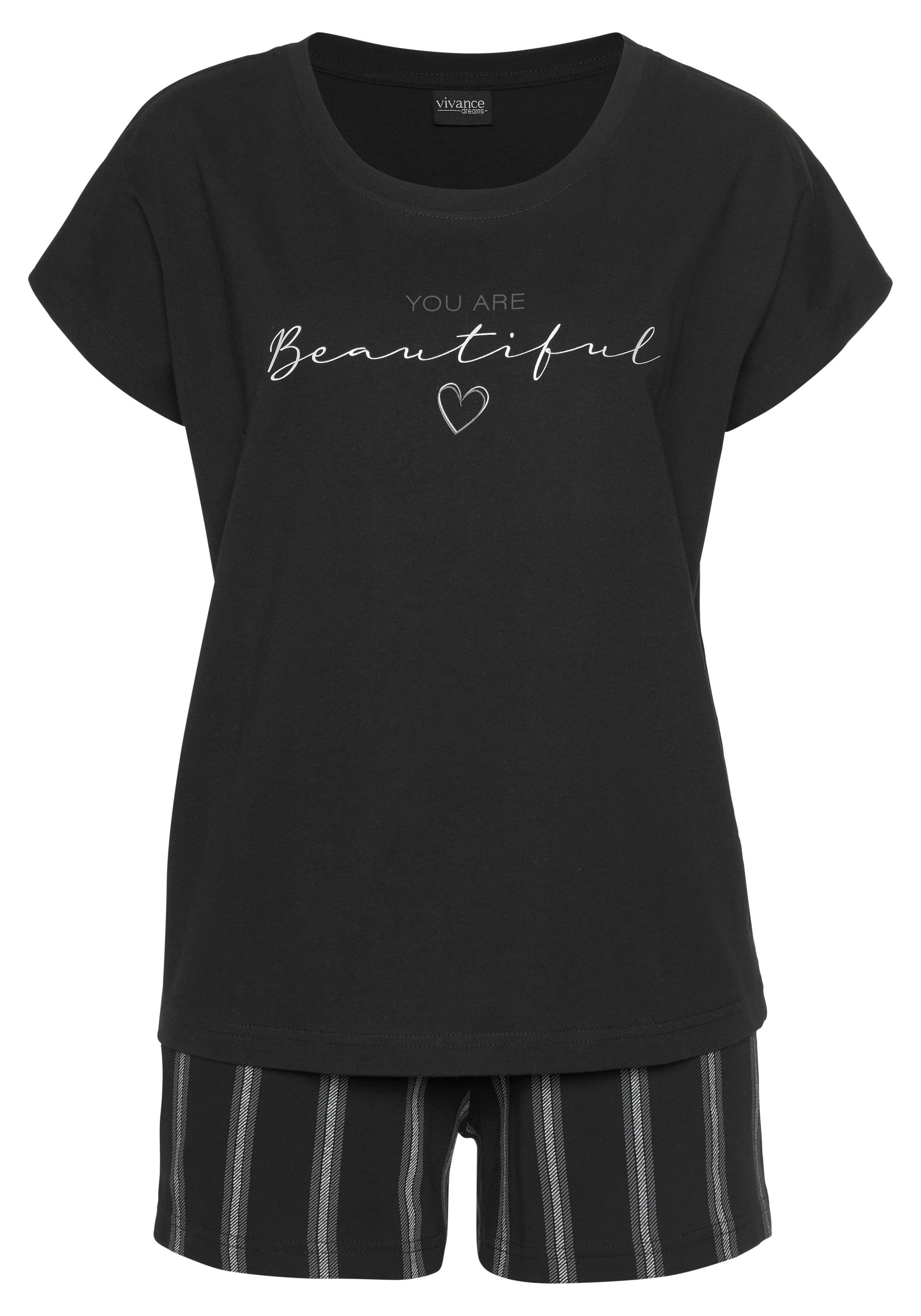 Vivance Dreams Shorty (2 tlg) mit Frontdruck. € 24,99