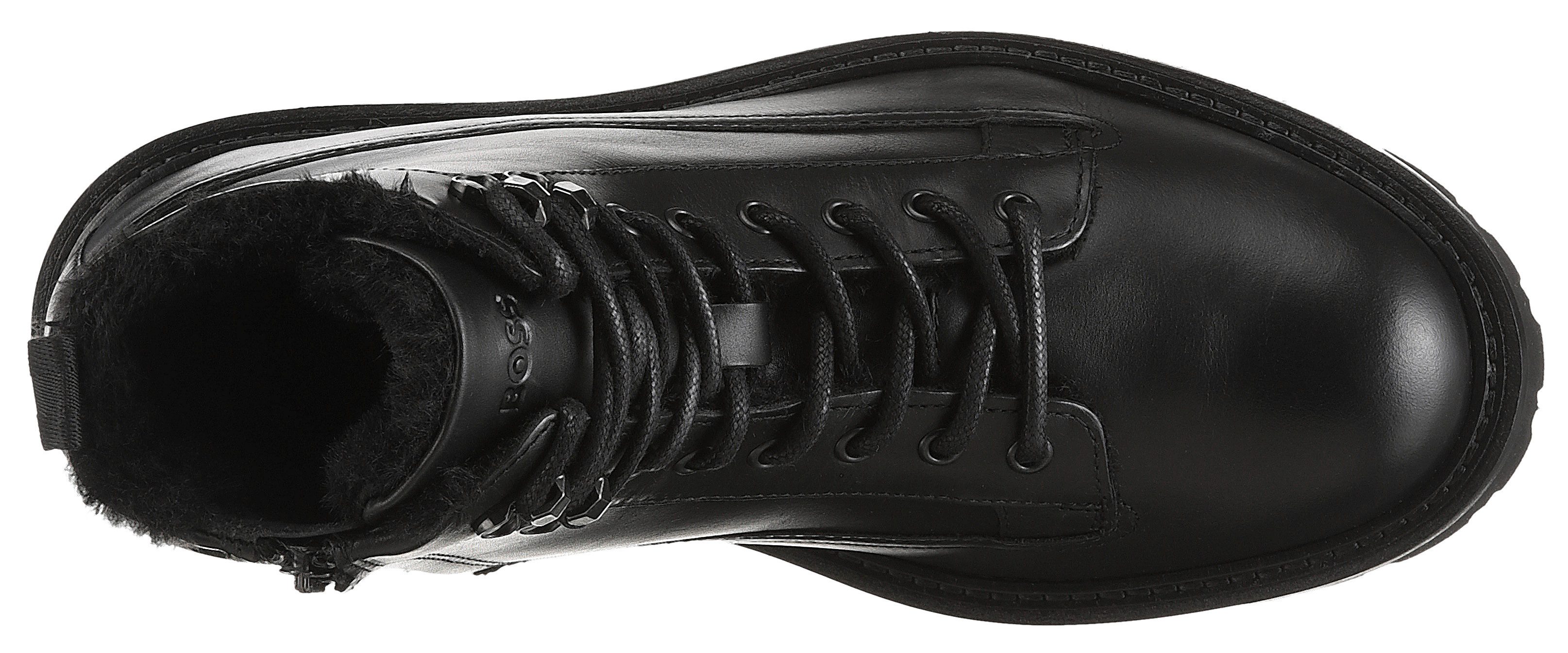 BOSS Julyo_Halb_bufr Winterboots Schnürboots, Schnürstiefelette, Profilsohle, mit Reißverschluss