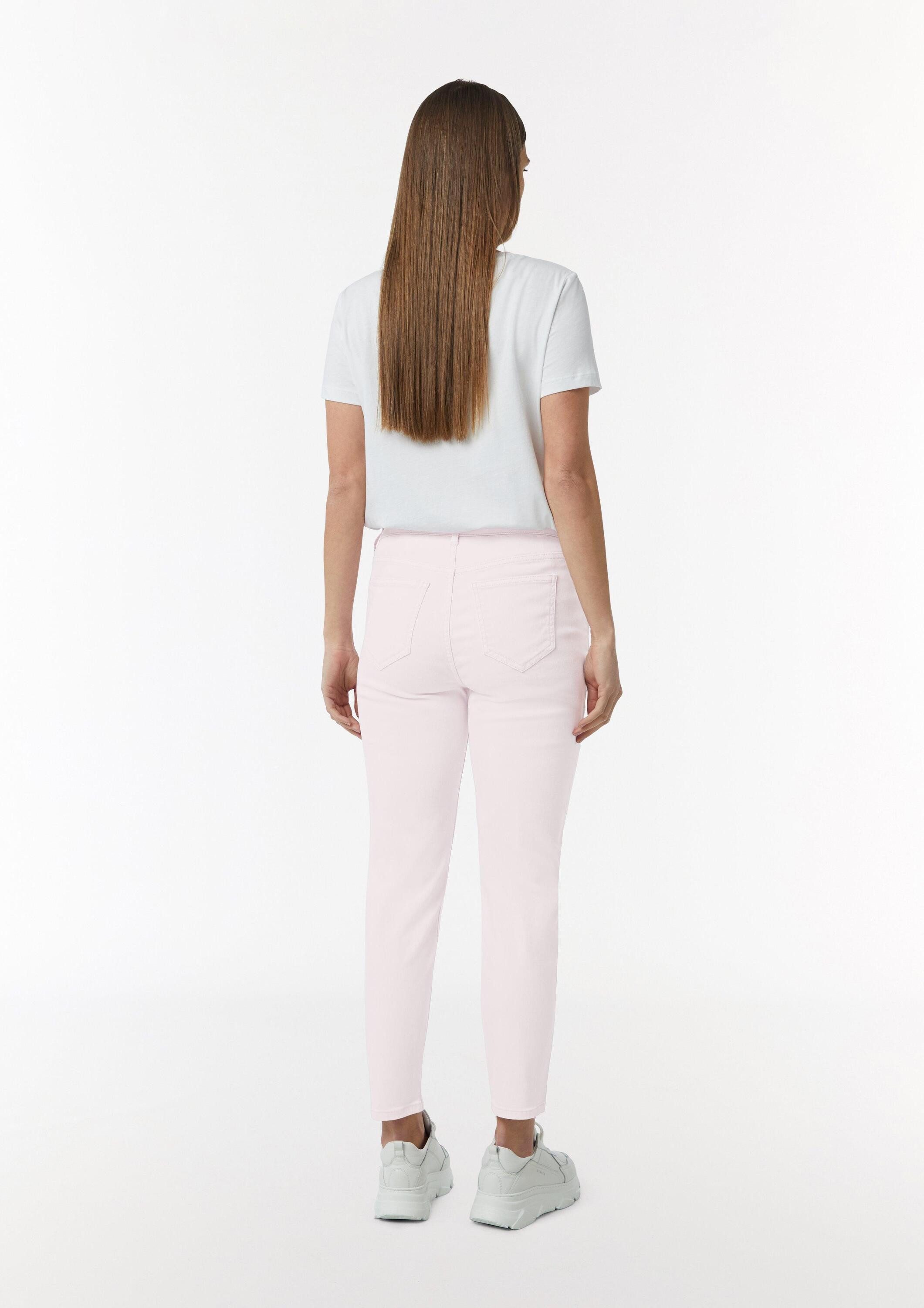 comma 7/8-Hose Hose Elastische Jeans im Slim Fit mit Garment Dye