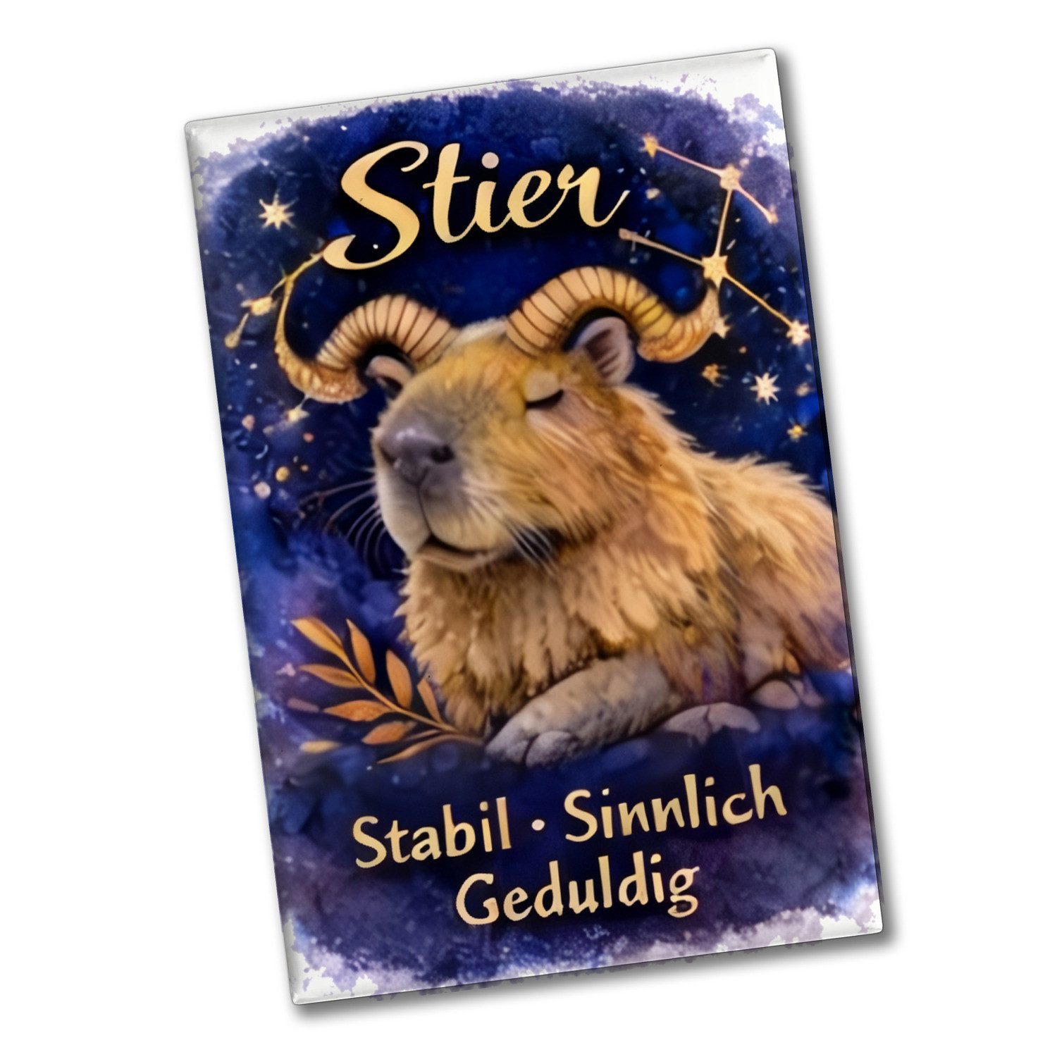 speecheese Magnet Sternzeichen Stier Souvenir Souvenir Magnet Capybara