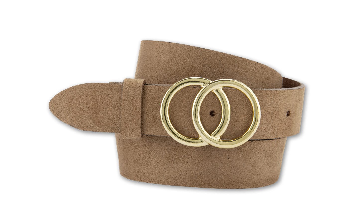 BERND GÖTZ Ledergürtel Ledergürtel aus Veloursleder mit modischer Goldschließe