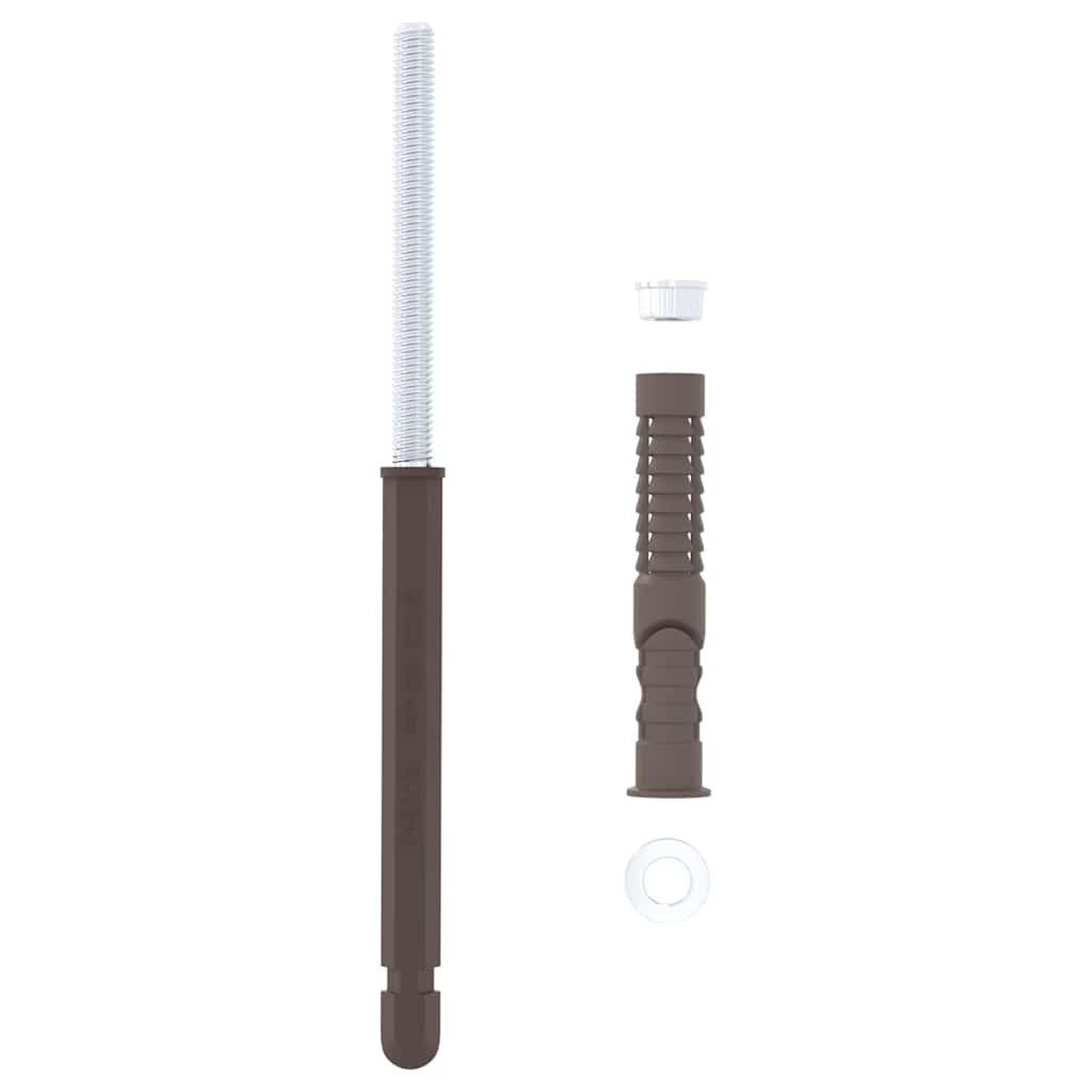 vidaXL Halterung Schwebende Regalträger 12 pcs Beige Ø10 x 170 mm Stahl, (12-tlg)