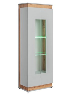 ASM-Moebel Wohnwand Wohnwand BERLIN mit Push-Click System und LED Beleuchtung, Led Beleuchtung und Push-Click System