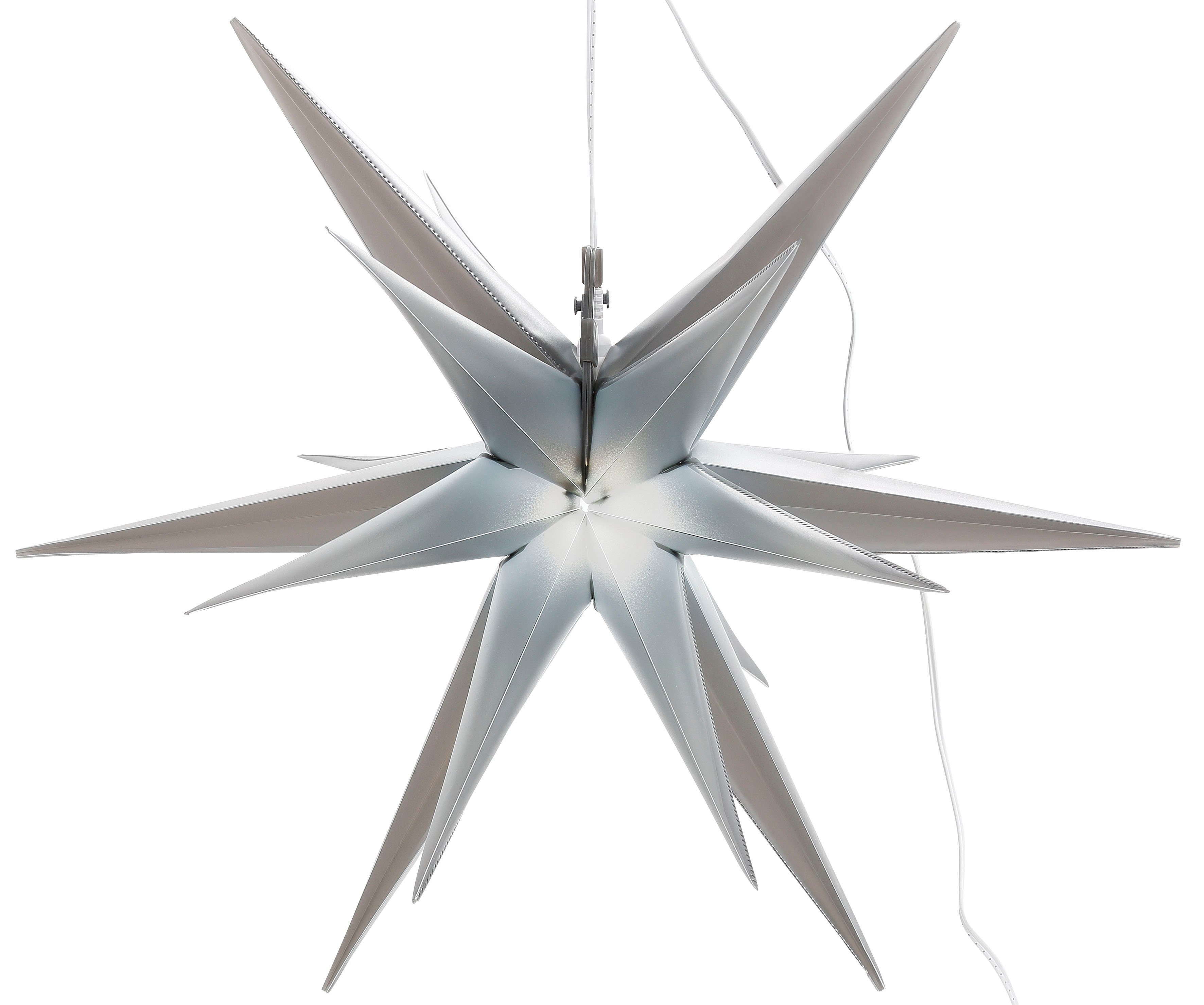 BONETTI LED Stern Weihnachtsstern, 3D-Optik, LED fest integriert, Kaltweiß, günstig online kaufen