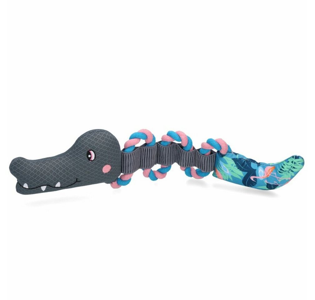 Thumbnail - CoolPets Tierkuscheltier Pull me! Crocky rope (Flamingo)