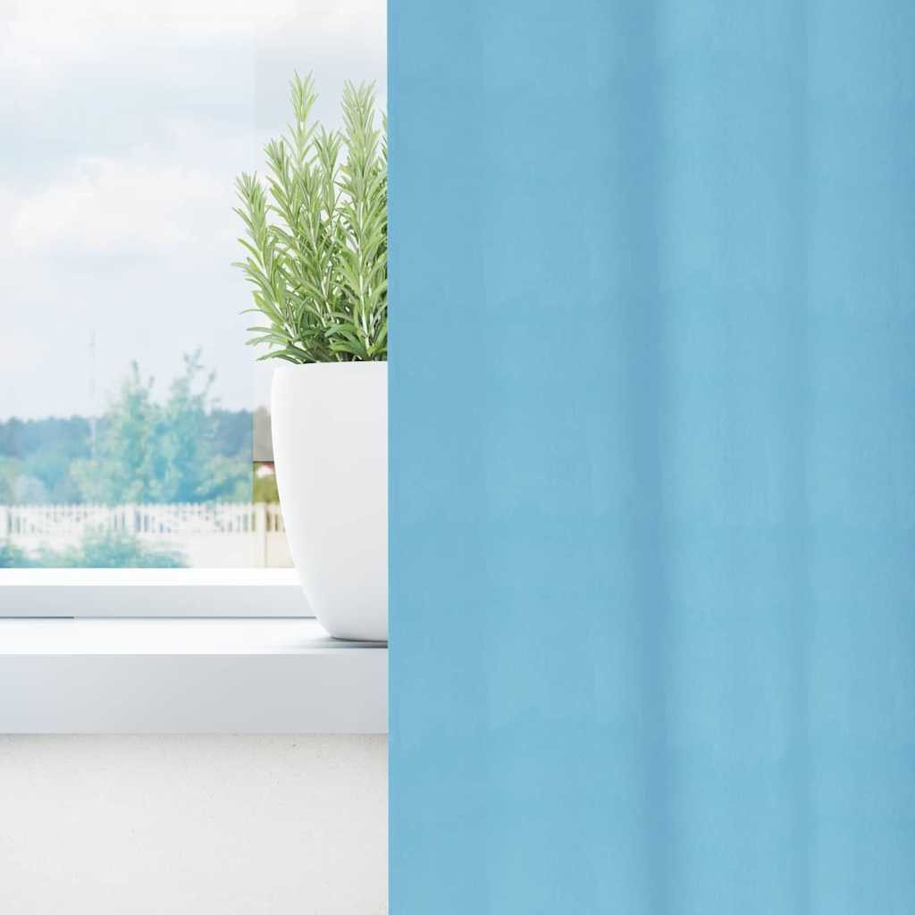 vidaXL Vorhang Verdunkelungsvorhänge Himmelblau Polyester (2 günstig online kaufen