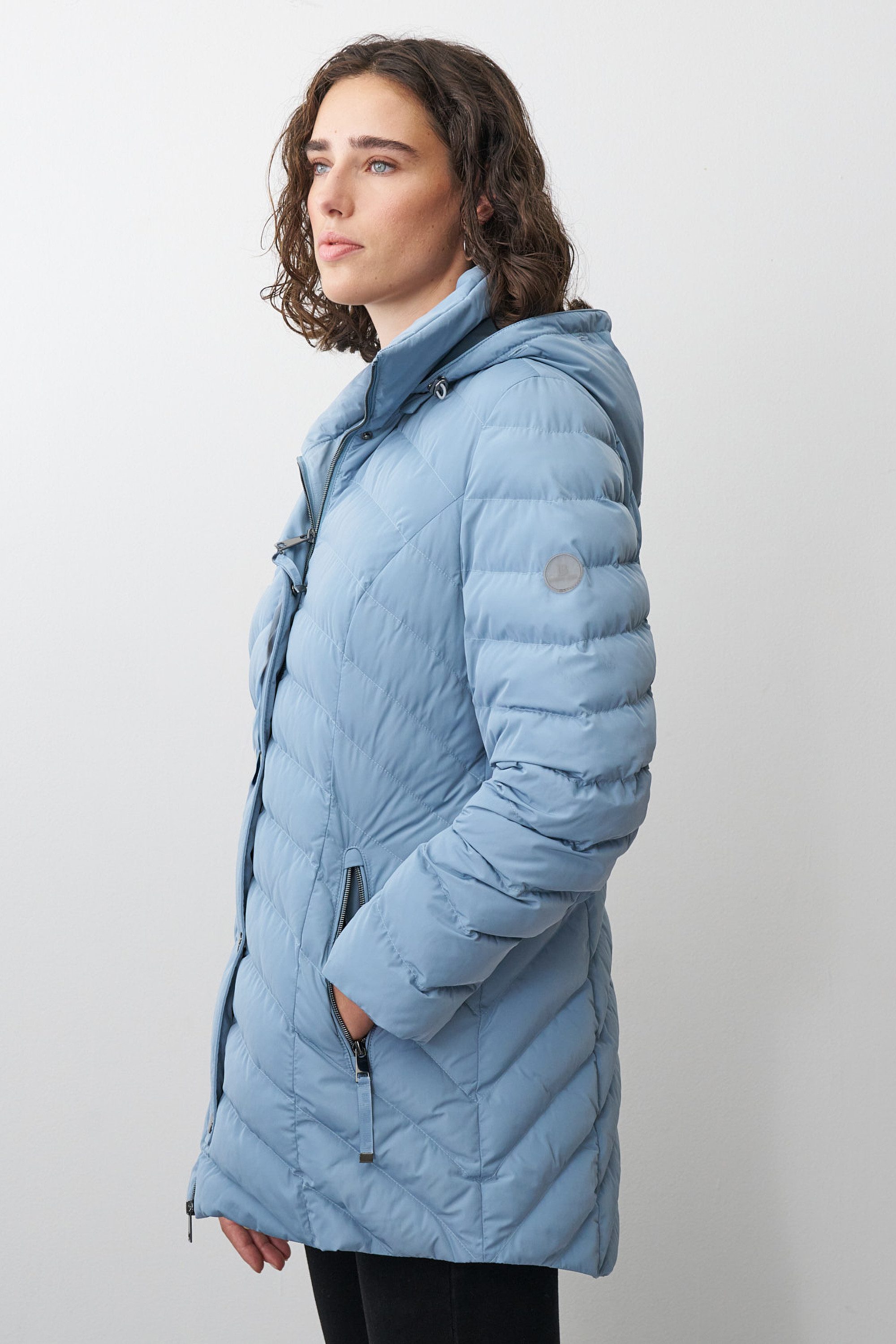 Barbara Lebek Steppjacke Damenjacke oder Winterjacke mit abnehmbarer Kapuze günstig online kaufen