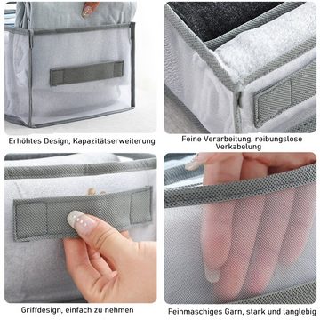 zggzerg Aufbewahrungsbox Kleiderschrank Ordnungssystem für Jeans Hosen, 36x25x20 cm*7 Staufächer (3 St)
