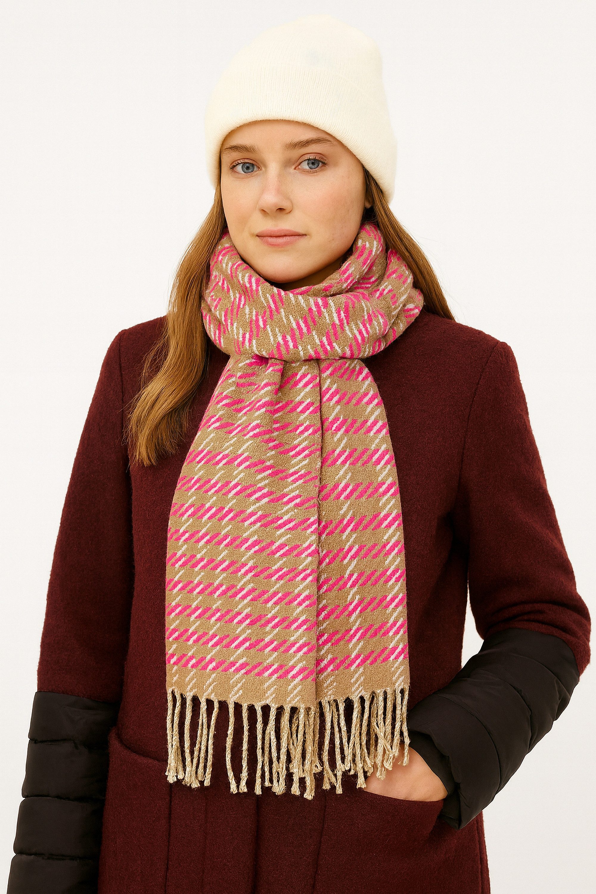 COLLEZIONE ALESSANDRO Wollschal Inverno, (1-St), Made in Italy, mit modernem Karo