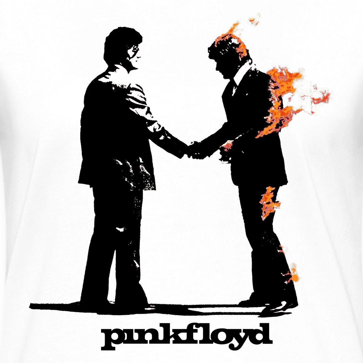 Spreadshirt T-Shirt Pink Floyd Album Cover Und Logo Frauen Kontrast T-Shirt (1-tlg)