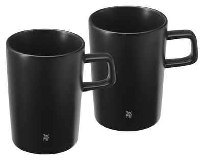 WMF Tasse KINEO, Kaffeetassen 2er Set, Schwarz, Steinzeug, 250 ml Fassungsvermögen