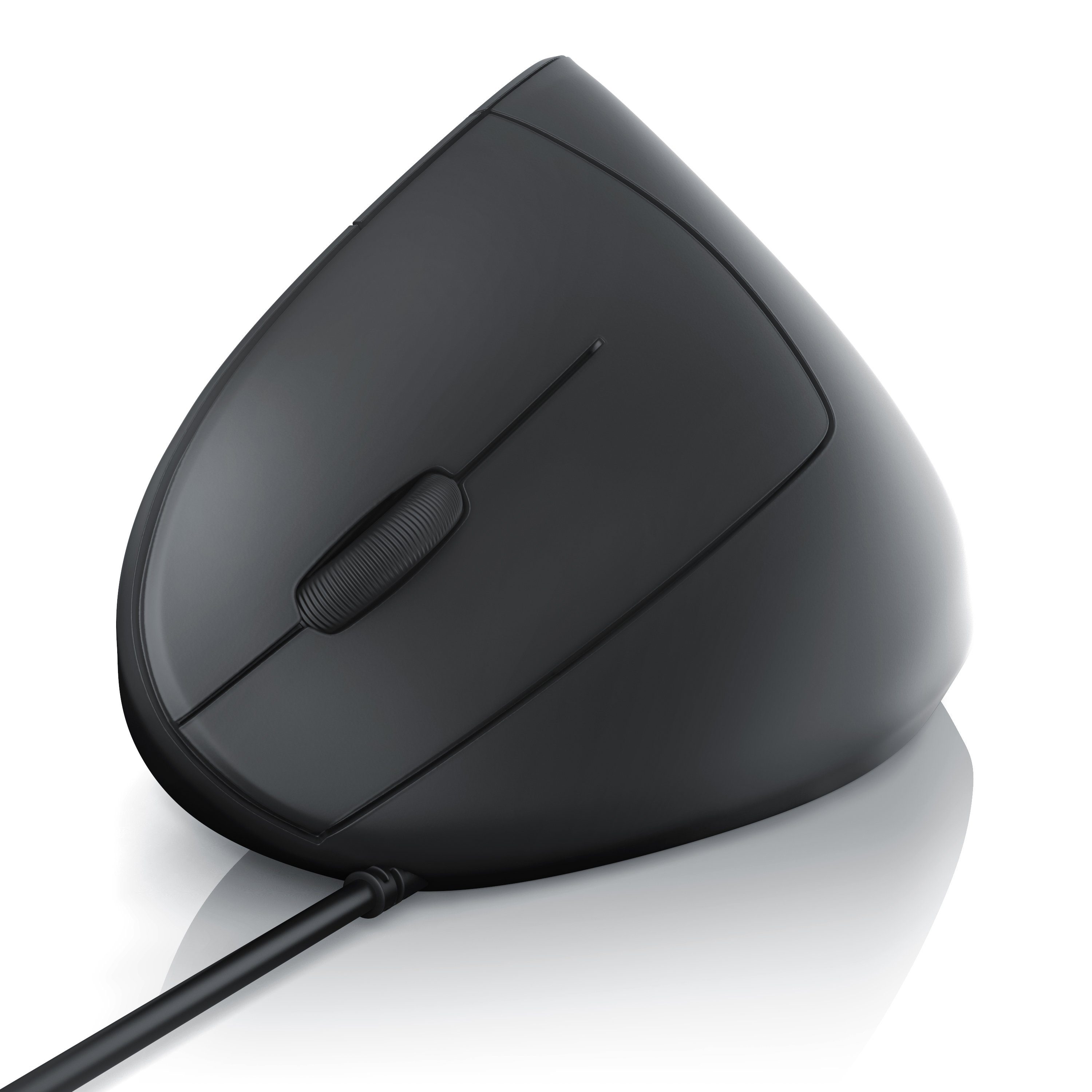 CSL Optische vertikale Linkshänder Mouse, gegen Mausarm/Tennisarm ergonomische Maus (kabelgebunden, Kabelgebunden ergonomisches Design, gelenkschonend für Hand & Unterarm)