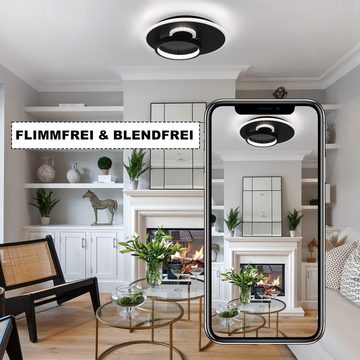 Nettlife LED Deckenleuchte Deckenlampe Dimmbar Wohnzimmer 33W mit Fernbedienung Schlafzimmer, Augenschutz