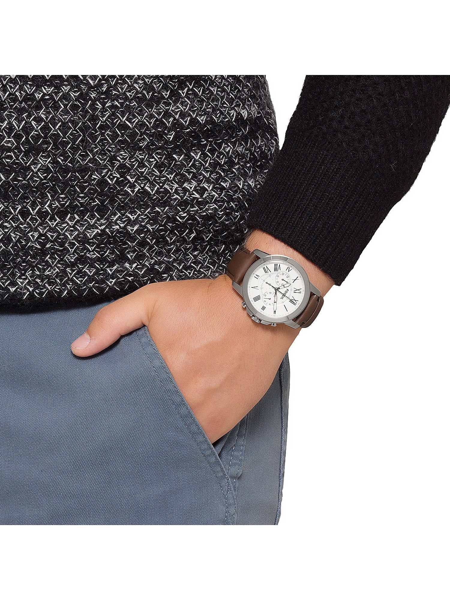 Fossil Chronograph Fossil Herren-Uhren Analog Quarz