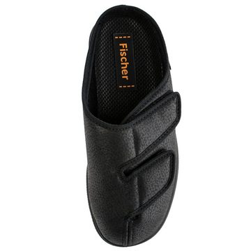 Fischer-Markenschuh Ortho Hausschuh Pantoffel, Weite K, Klettverschlüsse, Einlegesohle herausnehmbar