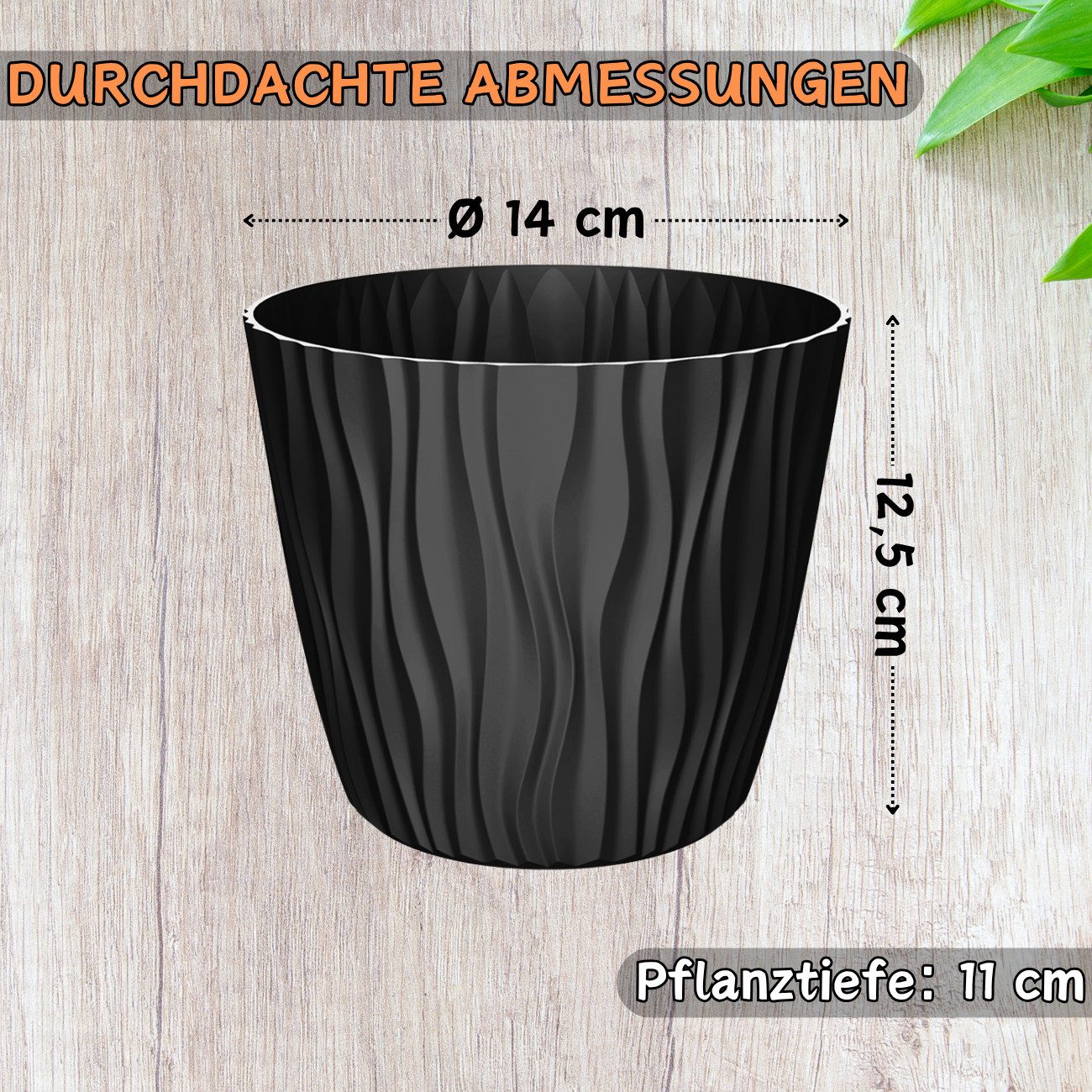 Engelland Blumentopf Pflanztopf mit Drainagesystem (Vorteils-Set, 1 St., ro günstig online kaufen