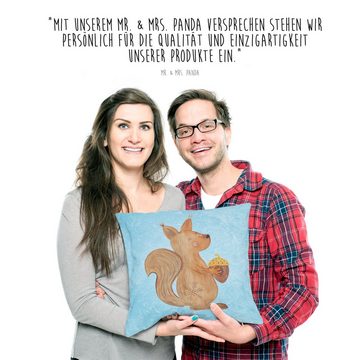 Mr. & Mrs. Panda Dekokissen Eichhörnchen Weihnachtszeit - Eisblau - Geschenk, Guten Rutsch, Winte