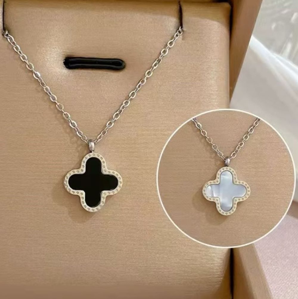 Kunstblume Echte Rose mit vierblättrigem Kleeblatt Kette Box in Rot, Tidy günstig online kaufen