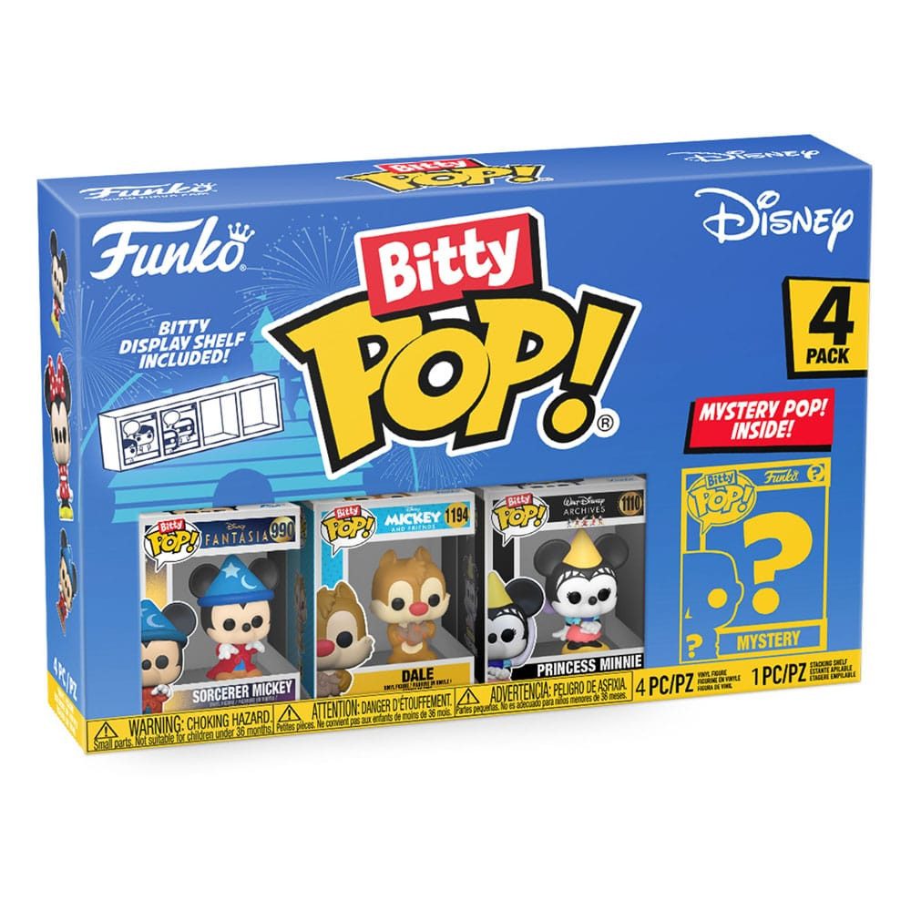 Funko Merchandise-Figur Disney Bitty POP! Vinyl Figuren 4er-Pack Sorcerer Mickey 2,5 cm