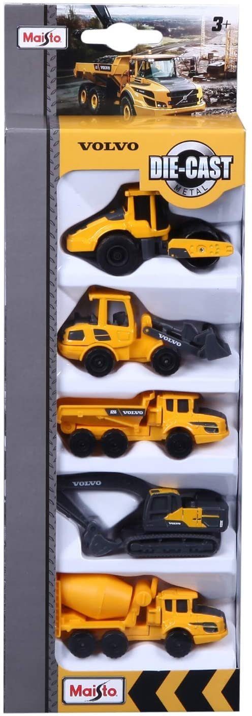 Maisto® Spielzeug-Auto Volvo Baufahrzeuge 5er-Set (8cm), günstig online kaufen