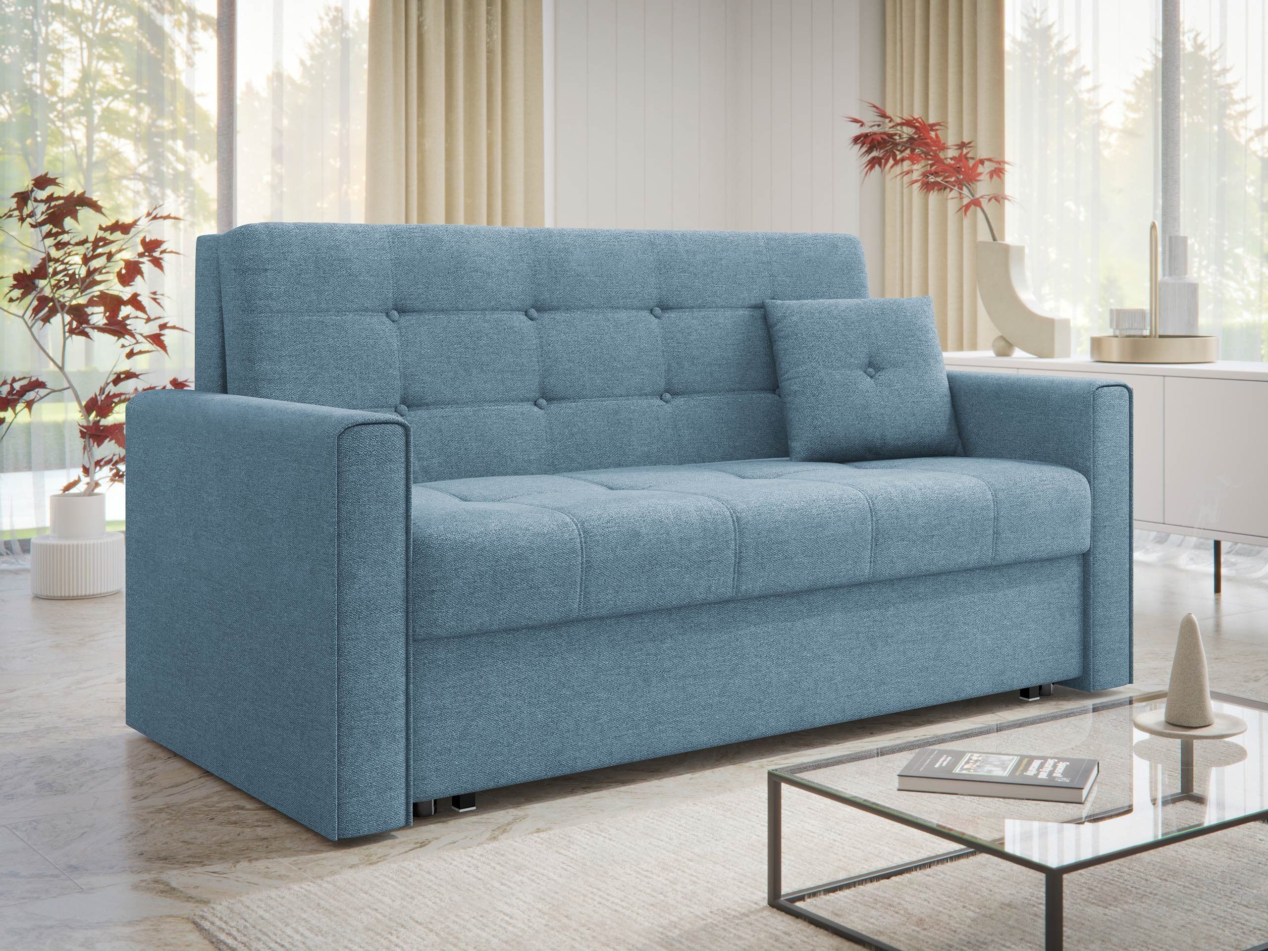 MIRJAN24 Schlafsofa Viva Lux III, mit Schlaffunktion und Bettkasten, 3 Sitzer, inkl. Kissen