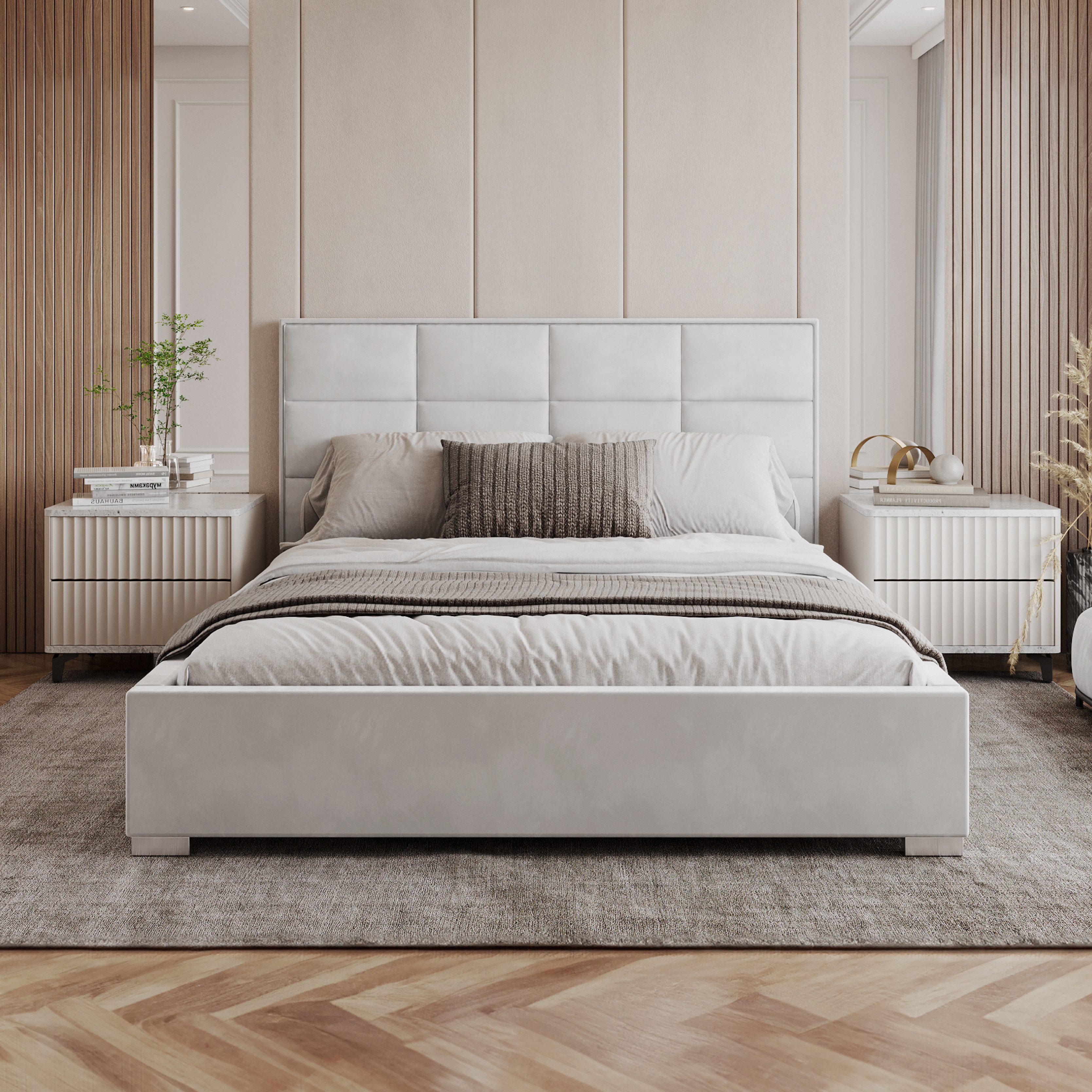 FDM Polsterbett Polsterbett APOLLO 90x200, 120x200, 140x200, 160x200, 180x200cm (verfügbar 90x200 120x200 140x200 160x200 180x200cm, Bettrahmen, Bett, mit großen gepolsterten Kopfteil, mit Bettkasten zum aufklappen), Hebbarer Metallrahmen, Bettkasten, ohne Matratze