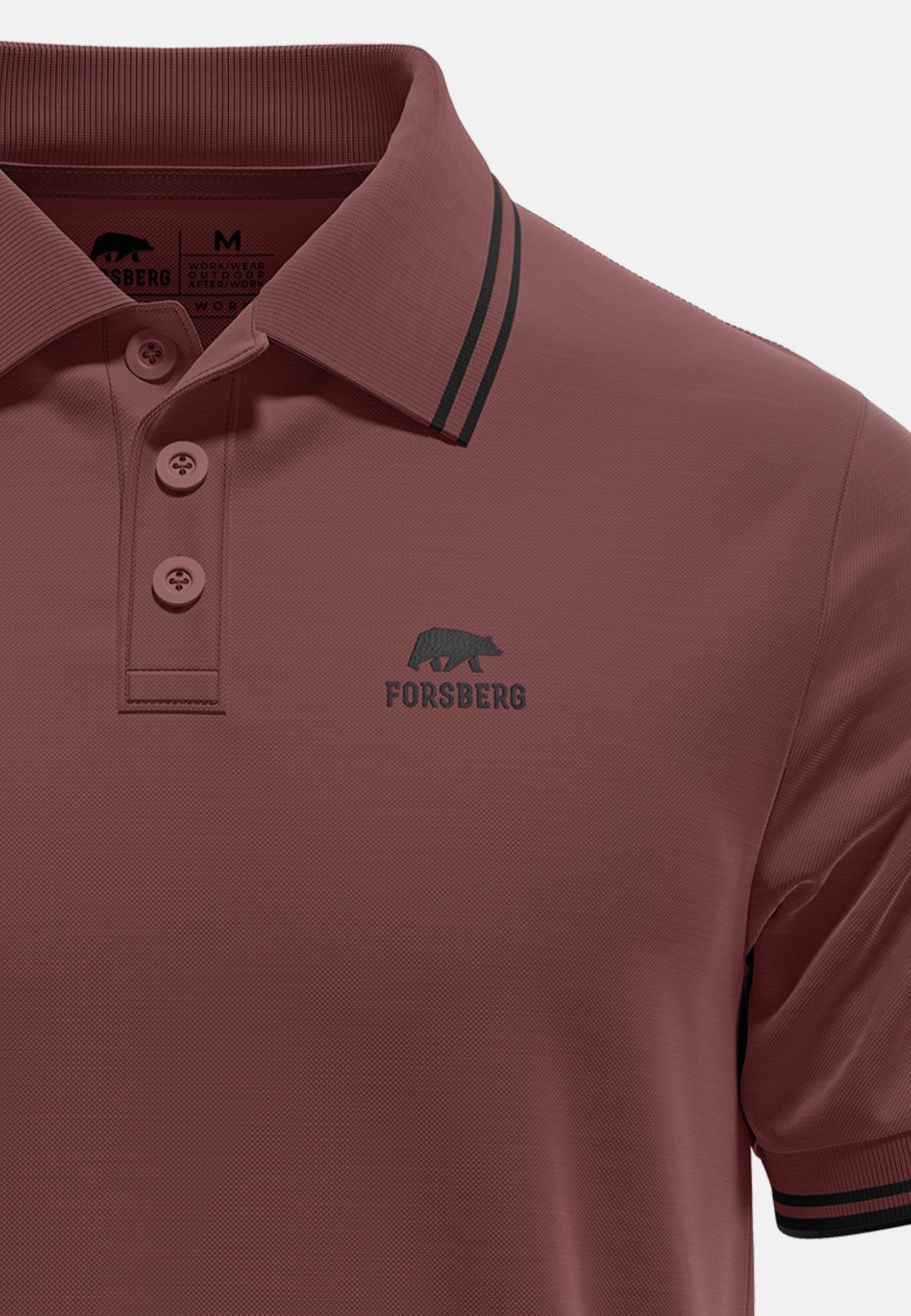 FORSBERG T-Shirt formstabiles Poloshirt – Bild 3 von 3