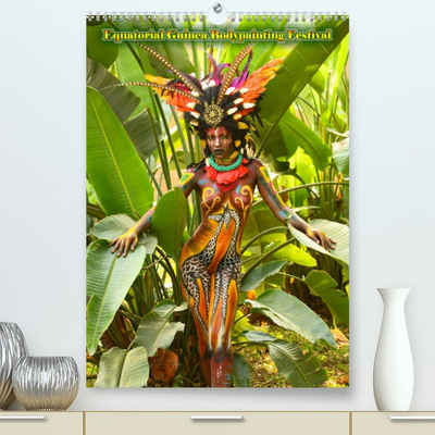 CALVENDO Wandkalender »Equatorial Guinea Bodypainting Festival (Premium-Calendar 2023 DIN A2 Portrait)«