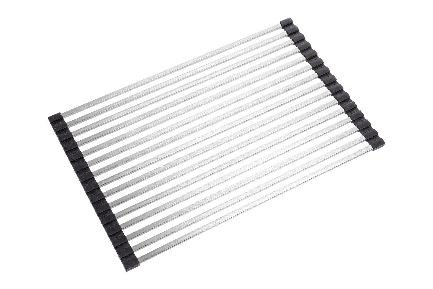 GURARI Küchenarmatur RM-2845 (1-St) Aufrollbare Abtropfmatte, Silikon + Edelstahl, 285x450 mm