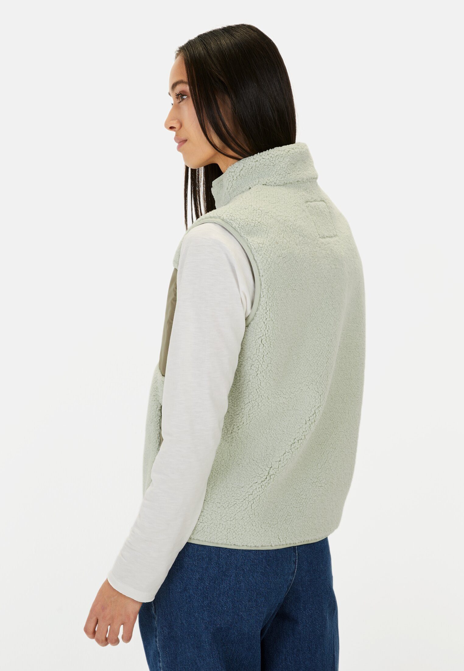 camel active Fleeceweste mit Stehkragen ärmellos Stehkragen günstig online kaufen