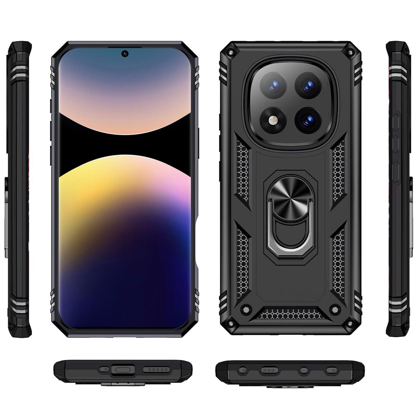 CoolGadget Handyhülle Armor Shield Case für Xiaomi Redmi Note 14 Pro+ 5G 6,67 Zoll, Outdoor Cover mit Magnet Ringhalterung Hülle für Redmi Note 14 Pro+ 5G – Bild 2 von 5