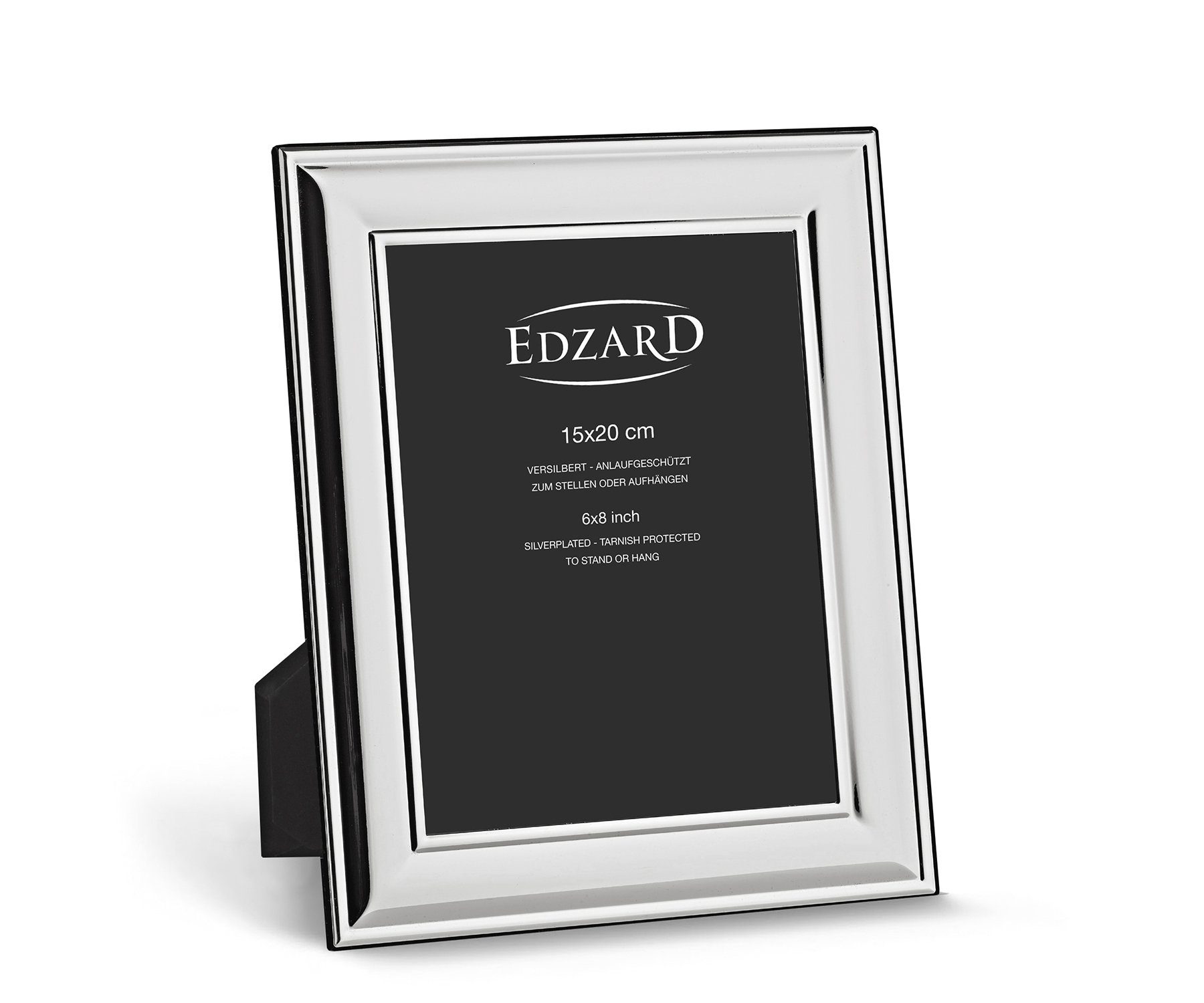 EDZARD Bilderrahmen Sunset, versilbert und anlaufgeschützt, für 15x20 cm Bilder - Fotorahmen | Einzelrahmen