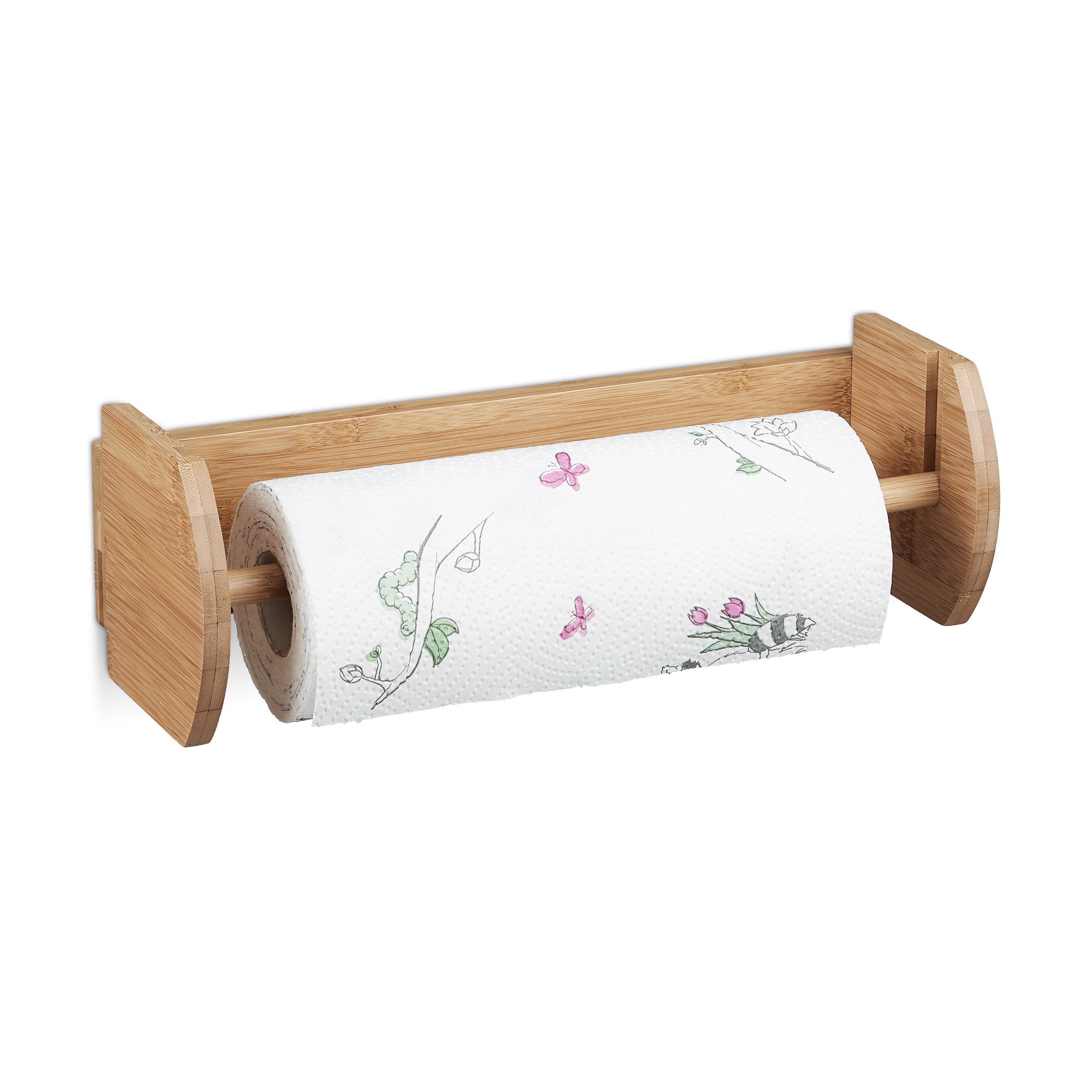 relaxdays Küchenrollenhalter Wand Küchenrollenhalter, (1-St)
