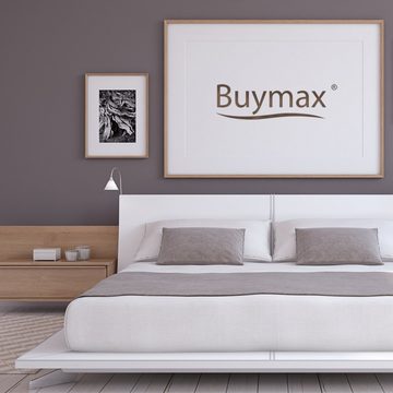 Bettwäsche Bettbezug Set, Buymax, Renforcé, 2 teilig, 135x200 cm 100% Baumwolle Reißverschluss gestreift Antrazit Grau Rot