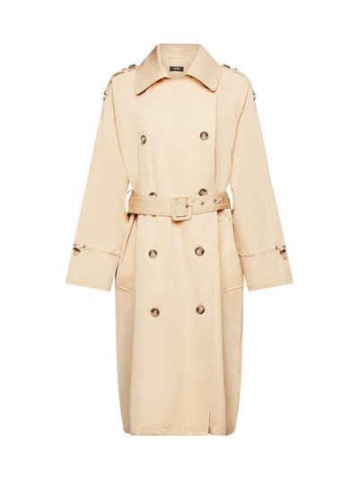 Esprit Collection Trenchcoat Doppelreihiger Trenchcoat mit Gürtel