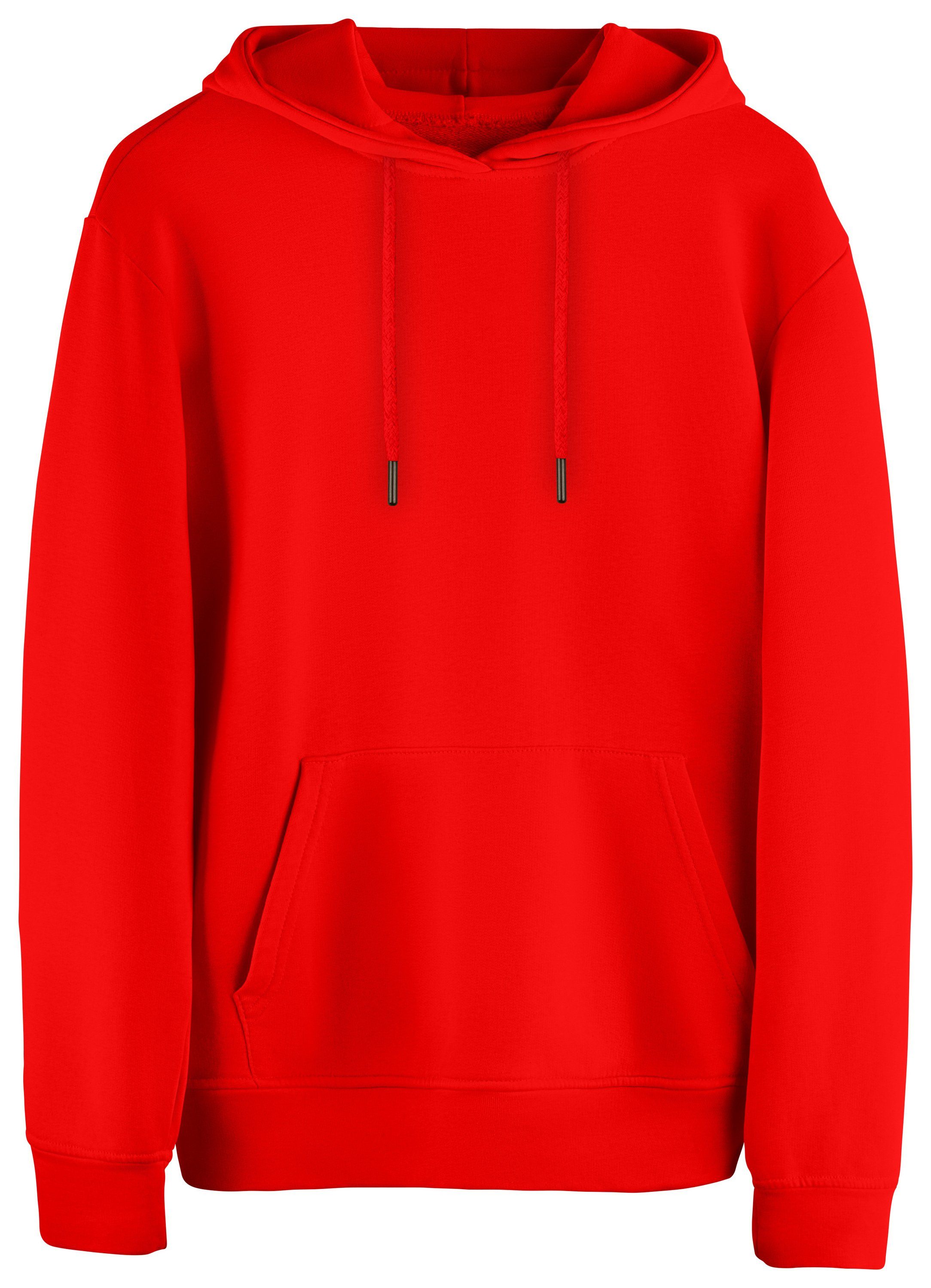 Cotton rot Kapuzensweatshirt mit Hoodie weichem Prime® Innenfleece