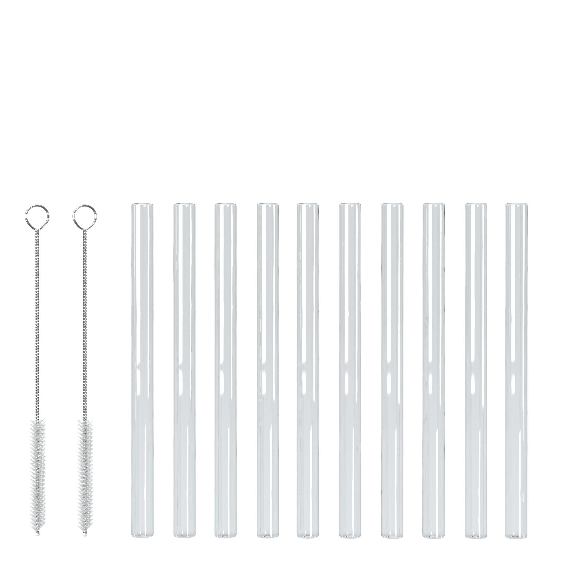 EAZY CASE Trinkhalme 10x Glas Strohhalme für Cocktails Kurz, (10er Set), ökologische Stohhalme aus Borosilikatglas Short Drink Cocktail Kurz